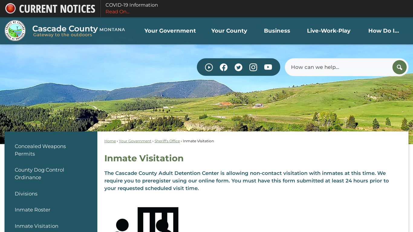 Inmate Visitation - Cascade County, MT